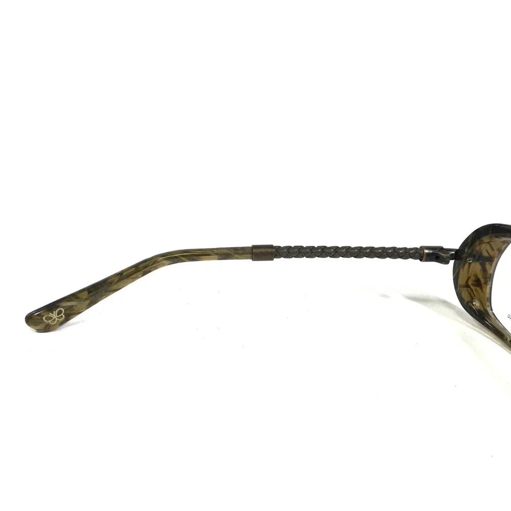 Bottega Veneta Eyeglasses Frames BV 97 3V6 Clear Hatched Woven Leather 55-13-130